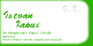 istvan kapui business card